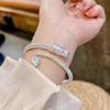 Pulsera de cola de dragón bañada en plata y cobre blanco para mujer, pulsera 999 para pareja, año de nacimiento del dragón del zodíaco, apertura sólida