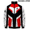 Nuevo Traje Cuántico Impresión Digital 3D Vengadores 4 Sudadera a Todo Color Cuello Alto Chaqueta con Cremallera Sudadera