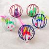 Atacado Em Estoque 6cm Gaiola de Bola de Ferro Colorida Rato Suprimentos para Animais de Estimação Brinquedo para Gato Mini Pet Fofo