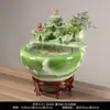 Tanque de Peces de Cerámica Adornos de Agua Corriente Fuente Pequeño Tanque para Peces Dorados Hogareño Recipiente Grande para Peces Sala de Estar Humidificación Decoración Paisajismo
