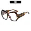 Gafas de sol poligonales de nueva moda transfronterizas, lujo ligero europeo y americano, gafas decorativas simples y casuales, gafas de sol de celebridad de internet para pasarela
