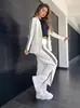 2024 Estación Independiente Transfronteriza Exportación Europea y Americana Nuevo Estilo_Otoño e Invierno Traje Casual de Solapa para Mujer Pantalones de Pierna Ancha Conjunto de Dos Piezas
