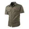 Amazon Comercio Electrónico Transfronterizo Verano 2026 Camisa de Manga Corta con Cuello Solapa Holgada de Alta Calidad Ropa de Trabajo Europea y Americana Camisa Casual