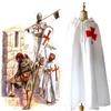 Capa de Cosplay de Guerrero Medieval Capa Templaria Bata Disfraz de Cosplay del Imperio Romano