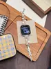 Correa de metal en forma de estrella, con incrustaciones de diamantes, de cobre y circonita cúbica, compatible con Apple Watch Series 12, 11 y 10