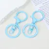 Chaveiro Colorido com Fecho de Lagosta em Liga Pintada Conjunto de Três Peças Acessórios para Joias DIY Pingente de Chaveiro Boneca Charme