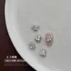 Novos Acessórios de Unha Artística Borboleta Zircônia, Laço 3D Prata Brilhante Luxo Leve, Pedras de Strass Empilhadas Açúcar de Gelo, Decorações de Unha Usáveis
