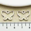 20 Pingentes de Borboleta Estéreo Cortados em Insetos de Prata Antiga Liga para Pulseira DIY Caseira Chave Acessórios de Joia