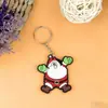 Llavero navideño tridimensional de PVC de plástico blando, llavero de dibujos animados tridimensional, pequeño regalo navideño, llavero