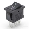 Interruptor Pequeño para Barco KCD1-101 Interruptor de Barco 15*21MM 2 Velocidades Tapa Roja Dos Pines 15X21