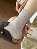 Calcetines de mujer con bordes de volantes y lunares, calcetines estilo ballet, calcetines de mujer de media pantorrilla con lunares, versátiles para otoño e invierno, calcetines de media pantorrilla estilo coreano, calcetines apilables