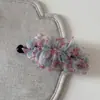 Grampo de Cabelo de Malha Plissada Floral Suave, Super Estilo Fada, High-End, Fashion, Elegante, Acessório de Cabelo Presilha Banana para Rabo de Cavalo Alto, Novo Estilo