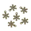 Acessórios de Joias DIY Liga Retro Pingente de Floco de Neve Vazado Multicor Colar Pulseira Pingente Decorativo Venda Quente Transfronteiriça