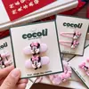 Nuevas Gomas para el Cabello de Personajes de Dibujos Animados Estilo Coreano para Niños de Principios de Primavera, Pinzas para el Cabello de Tela para Niñas, Pinzas Rosas para el Cabello de Verano