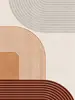 Pintura decorativa para sala de estar con líneas abstractas Arte nórdico Pintura de pared de fondo para sofá Geométrico simple Pintura decorativa para restaurante Núcleo