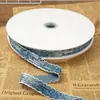 Cinta de Mezclilla de Corte Recto con Adorno de Lentejuelas, Accesorio para el Cabello DIY, Cinta de Moño, Accesorios para Ropa, Cinturón de Tela de Mezclilla