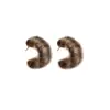 Pendientes de Aro de Felpa Retro con Estampado de Leopardo Maillard para Mujer, Pendientes Populares de Lujo Ligero de Nicho para Otoño e Invierno