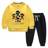 Traje de suéter para niños otoño e invierno 2023 estilo occidental nuevo traje cálido de invierno acolchado de terciopelo de manga larga para niños grandes