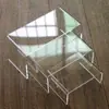 Estante de exhibición de acrílico para zapatos, bolsos y muestras; Estante de exhibición en forma de U; divisores de gabinete y armario; estantería de niveles para escritorio