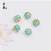 Cuentas Espaciadoras de Loto con Goteo de Aceite Cloisonné de 8 mm, Cuentas de Color Azul Quemado Esmaltado, Cuentas Sueltas Hechas a Mano para Manualidades, Accesorios para Joyería