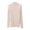 Suéter de Cachemira Listo para Usar de Primera Línea para Mujer en Otoño e Invierno Cuello Alto Ajustado Interior de Manga Larga Jersey de Punto de Lana Suéter Base