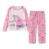 Pijama Infantil Calça Longa Feminina Meninas Primavera e Outono Estilo Princesa Roupas de Casa para Bebê Feminino Conjunto Outono e Verão Crianças de Meia-idade