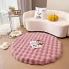 Alfombra redonda de pelo sintético de conejo, terciopelo de burbuja, para sala de estar, estilo europeo, alfombrilla para mesa de centro, alfombra de felpa gruesa para dormitorio, sofá