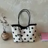 Bolso de Moda para Mujer de Nicho Estilo Coreano Estilo Perezoso Bolso de Hombro para Mujer 2026 Nuevo Bolso Tote Grande con Estampado de Lunares Bolso de Mano