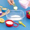 Ventas Directas de Fábrica Cuchara Medidora de Plástico Colorida DIY Juego de 6 Piezas con Taza Medidora Graduada Cuchara Medidora para Café Leche Té Herramienta para Hornear