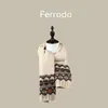 Bufanda de Punto de Doble Cara Estilo Fair Isle con Gato Lindo para Mujer en Otoño e Invierno, Bufanda Cálida y Versátil, Cortavientos y Antifrío