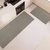 Alfombrilla de Suelo Amazon de Lino Tejido Absorbente de Agua Antideslizante Absorbente de Aceite Color Sólido Alfombrilla de Suelo de Cocina Alfombra Gruesa de Tira Larga Resistente a las Manchas