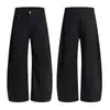 Ropa para Hombre Feng She / Pantalones de Hoja Curva Desgastados Retro Americanos Marca Trendy Unisex Casual Sueltos Arcos Simples de Pierna Ancha