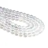 7A Ágata Blanco Hielo Perlas Redondas Perlas con Agujero Pulsera Semi-Terminada Accesorios para Joyería Hecha a Mano DIY Perlas de Ágata
