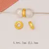 Contas Espaçadoras Douradas com Alta Retenção de Cor e Padrão de Rolagem, Acessórios de Joias Artesanais DIY para Pulseiras e Pulseiras de Cristal