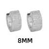 Aretes de Cuff Anchos Completamente Diamantados Modelo Nuevo 2026 con Acabado de Alta Gama, Diseño Único de Borde, Apilables Pequeños Pendientes de Circonia de 4 Filas