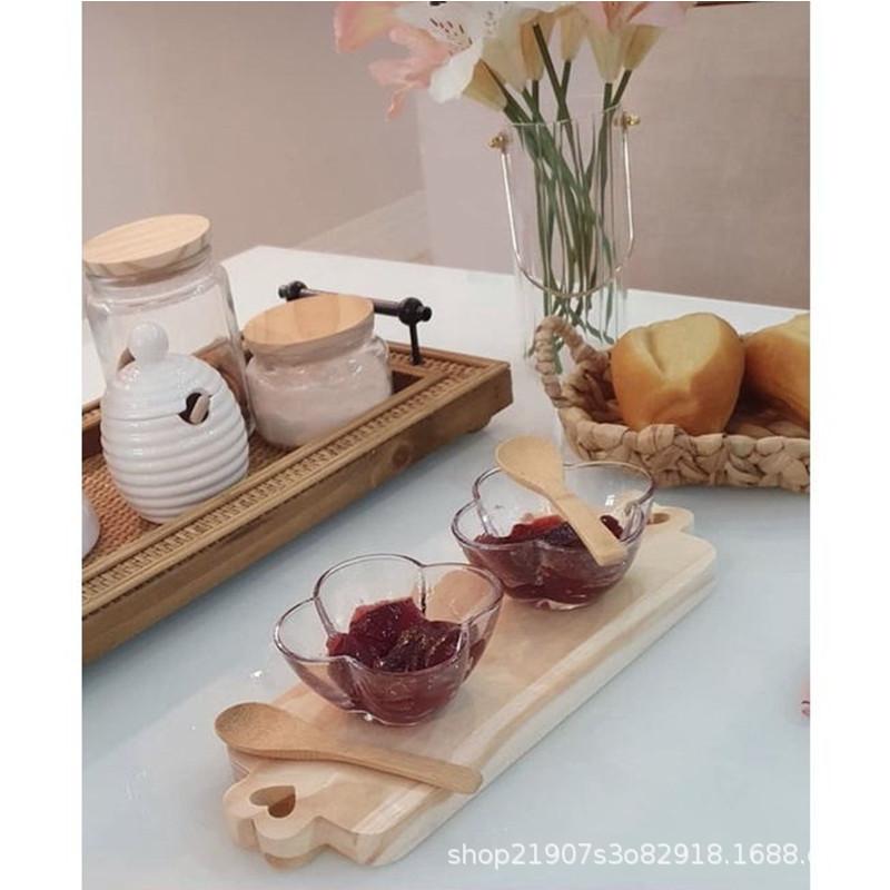 松木茶点盘创意点心碟木制托盘饰品点心水果盘家用蛋糕水杯木盘2