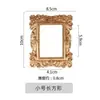 Espejo de Palacio de Relieve Dorado con Forma Especial Retro Vintage Francés Espejo Cosmético Espejo Decorativo Colgante Pared Foto