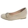 Zapatos Elegantes de Slip-On para Mujer, Otoño 2026, Estilo Retro, Puntera Redonda y Baja, con Hebilla de Cinturón, Aumento Interno de Altura, Versátiles