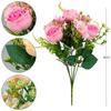 Ramo de peonías de simulación, adornos de escritorio, decoraciones de mesa, flores de seda para bodas, flores falsas al por mayor