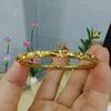 Pulseira de pressão e tração lisa banhada a ouro a vácuo, pulseira de estrela, pulseira de chuva de meteoros de ouro do Vietnã, pulseira de casamento para mulheres