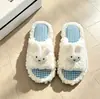 Zapatillas de Algodón Suaves y Lindas de Conejito con Suela Gruesa para Mujer 2026 Otoño/Invierno Nuevos Zapatos Peludos Cómodos y Perezosos para el Hogar