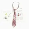 Corbata Rosa para Hombres y Mujeres con Estilo de Cremallera, Decoración de Camisa Casual Juvenil para Mujeres, Estilo K, Corbata Estilo JK Japonés