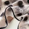 Pañuelo Cuadrado Pequeño de Flor de Peonía con Lunares Blancos, Pañuelo de Algodón y Lino de Seda para Mujer, Pañuelo de Cuello de Alta Gama, Pañuelo para Habitación con Aire Acondicionado, Chal Delgado