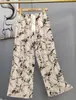 Pantalones de pijama de algodón para mujer, verano, finos, estampados, casuales, de pierna ancha, pueden usar mujeres embarazadas, comercio exterior, pantalones de talla grande