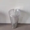 Venda quente transfronteiriça 2024 fornecimento direto da fábrica Copo de Palha Plástica de Camada Dupla 24oz Grande Capacidade Sem Moldura Prático Copo de Água