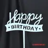 [Serie acrílica] Tarjeta decorativa multilateral para pastel de cumpleaños Redonda Cuadrada Brillante Enchufe Accesorios para mesa de postres