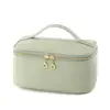 Bolsa de Armazenamento Feminina de Cor Sólida Mais Vendida de Grande Capacidade, Necessaire de Maquiagem, Bolsa de Higiene Pessoal Portátil para Viagem