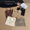 Top tipo camisola de estilo coreano, corte ajustado que realza la figura, con estampado de espina de pescado para mujer, perfecto para el verano, en colores lisos, versátil para usar en capas e ideal como prenda interior. 3596