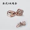 Fivela Pingente Banhada a Ouro Prata 925 Fivela com Diamante Jade Fivela Esmeralda Cristal Âmbar Cabeça de Fivela Pingente Acessórios para Joias DIY