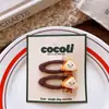 Pasadores coreanos de otoño e invierno para niños con comida simulada para niñas, papas fritas, hamburguesas y galletas, ligas gruesas para el cabello, pares de hamburguesas